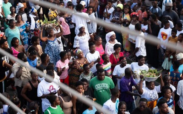 Crowd Flood the Street of Ga Mashie as Homowo festival begins with Kpokpoi ritual