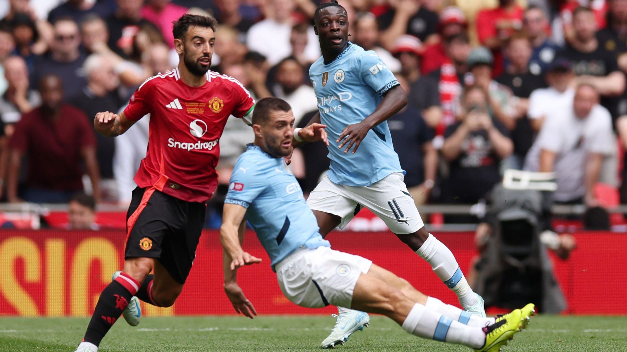 Manchester City beat Manchester United on penalties to win Community Shield