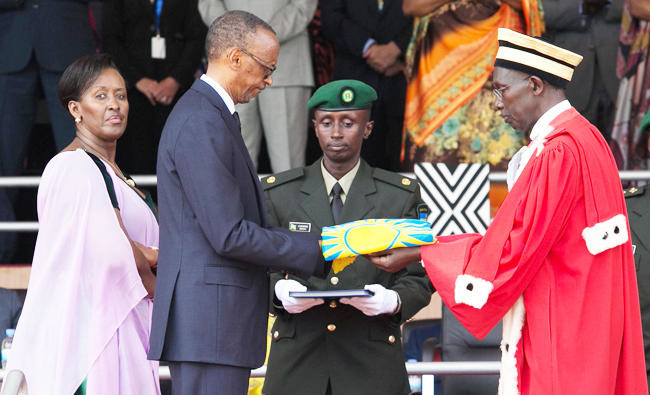 Rwandan president, Paul Kagame sworn in after 99% election win